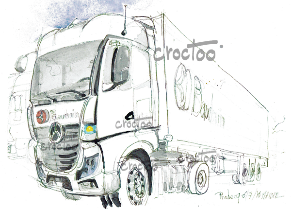 Le gros camion blanc