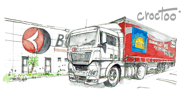 Le gros camion rouge