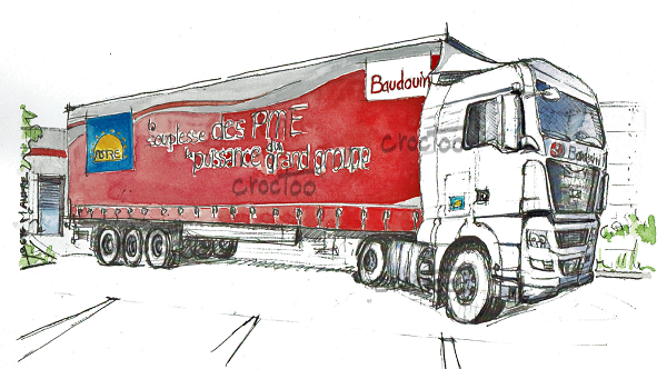 Le gros camion rouge